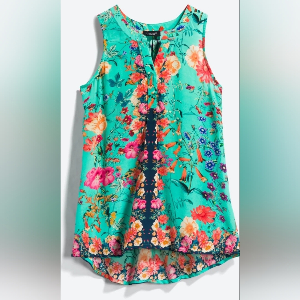 TOLANI Camila Silk Blouse XL